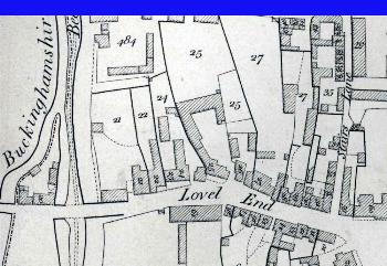 1819 Map of Lovell End and Stairs Lane